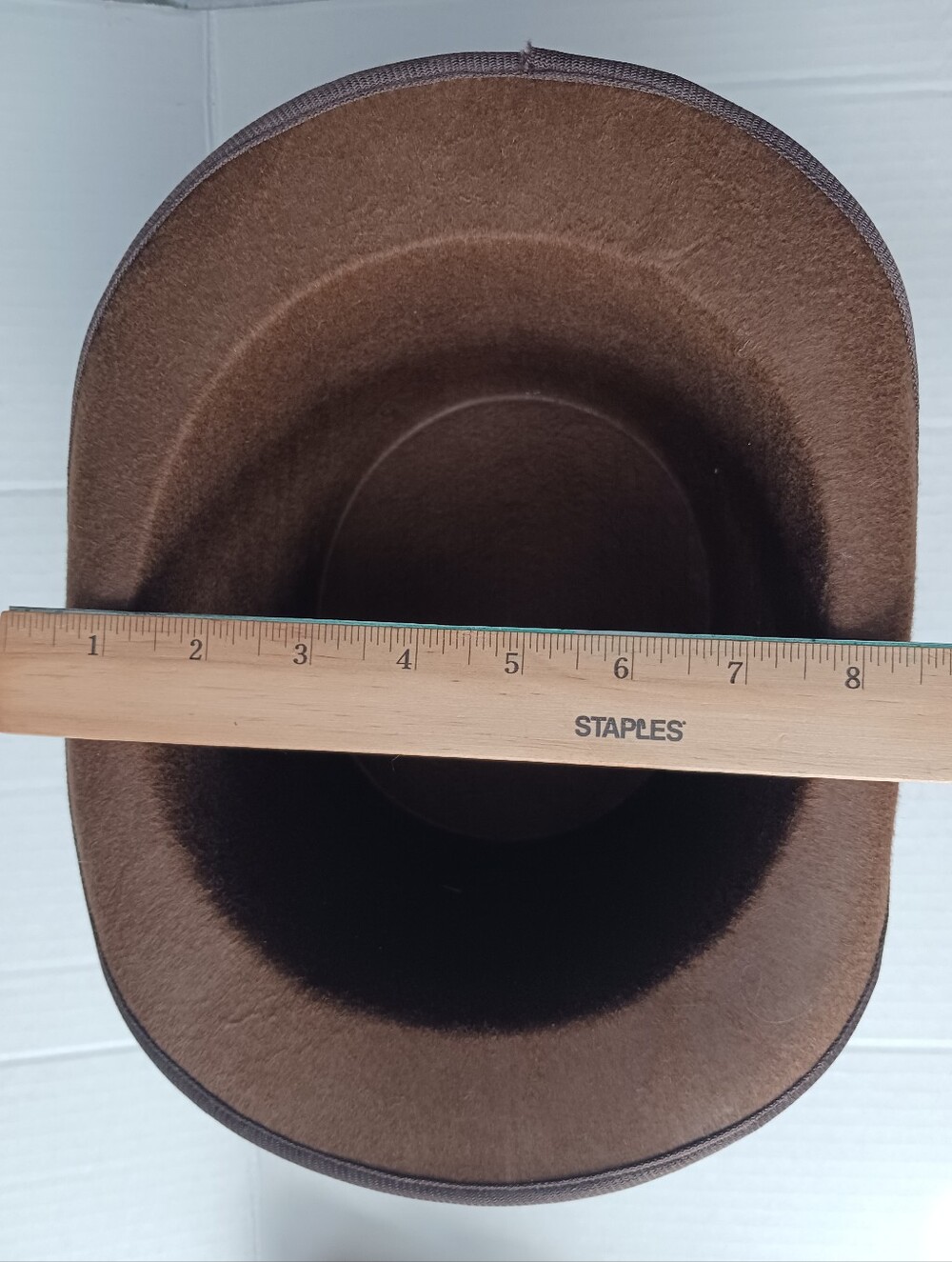 Brown Felt Coachmans Top Hat Costume Accessory Small Top NWOT - Picture 11 of 12